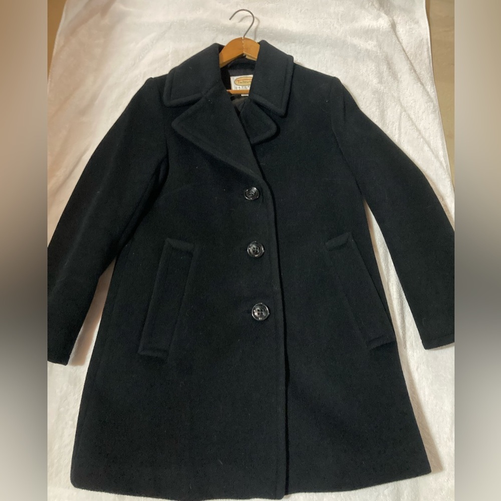 Talbots navy blue pea coat